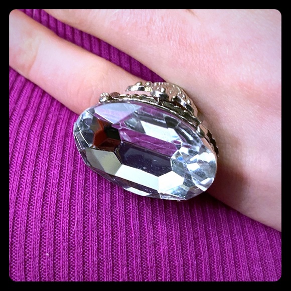 Oval diamond fashion ring adjustable size - Picture 1 of 6